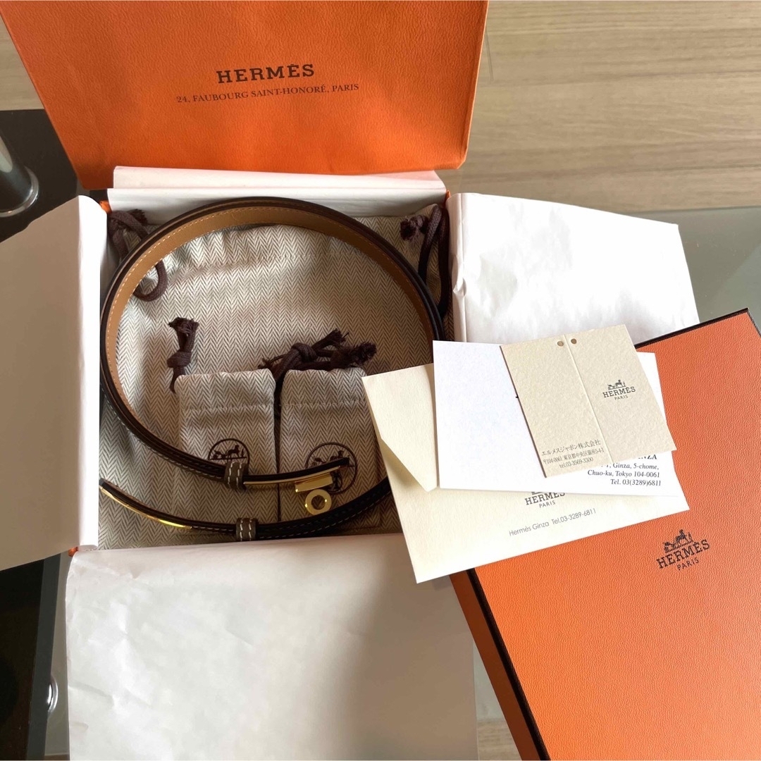 【HERMES】ベルト 《ケリー》 18 エトゥープ