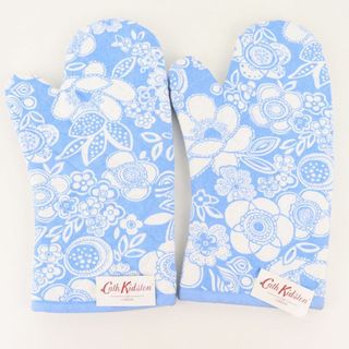 キャスキッドソン(Cath Kidston)のキャスキッドソン ミトン フラワー柄 未使用 タグ付 2点セット 鍋つかみ キッチン雑貨 レディース ブルー Cath Kidston(その他)