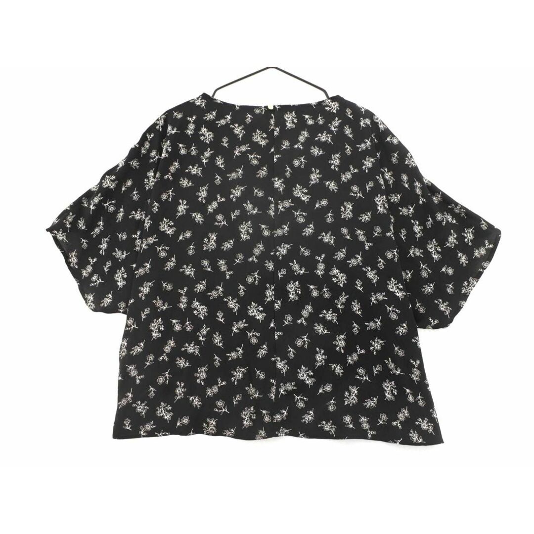 UNTITLED(アンタイトル)のUNTITLED アンタイトル シフォン 花柄 カットソー size0/黒 ■◆ レディース レディースのトップス(カットソー(半袖/袖なし))の商品写真