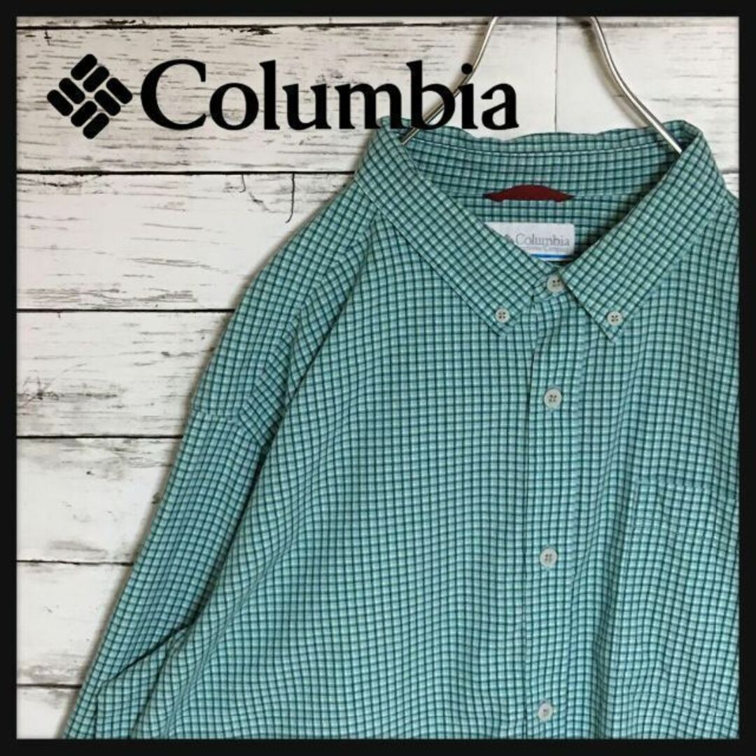 Columbia(コロンビア)の【ゆるだぼXXL】コロンビア☆長袖チェックシャツ　人気カラーグリーン　H 296 メンズのトップス(シャツ)の商品写真