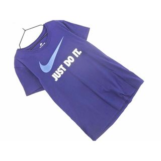 ナイキ(NIKE)のNIKE ナイキ ロゴ プリント Tシャツ sizeM/紺 ■◆ レディース(Tシャツ(半袖/袖なし))