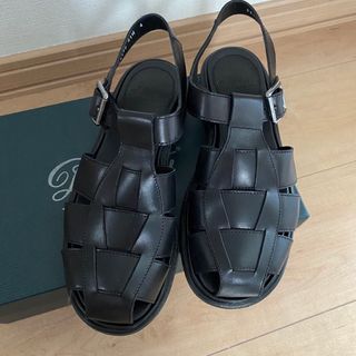 パラブーツ(Paraboot)のパラブーツ　IBERIS   グルカサンダル　黒  サイズ４(サンダル)