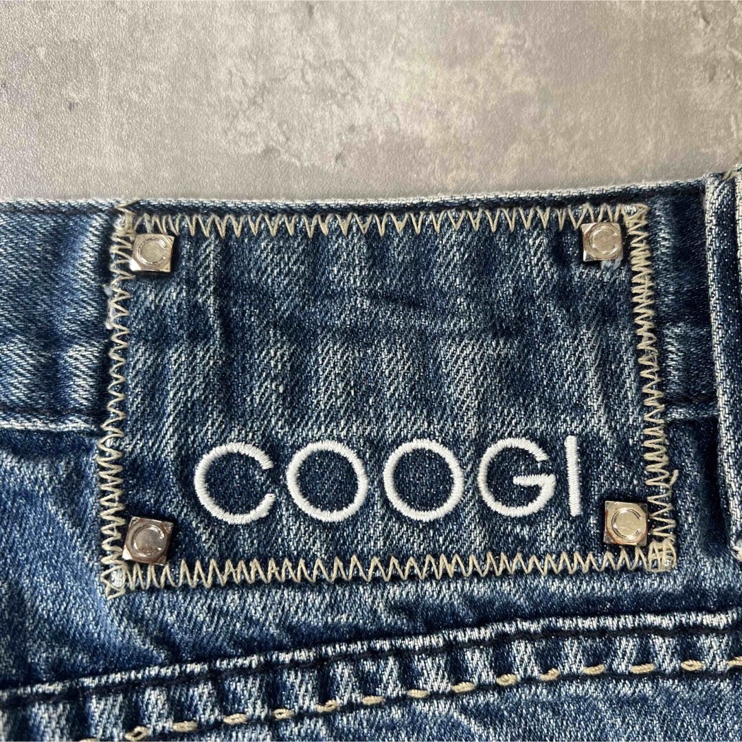 COOGI(クージー)のCoogi 刺繍入り デニムパンツ b系 ストリート 着画モデル155cm メンズのパンツ(デニム/ジーンズ)の商品写真