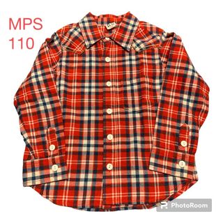 エムピーエス(MPS)のライトオンMPS チェック柄 長袖シャツ　サイズ110(Tシャツ/カットソー)