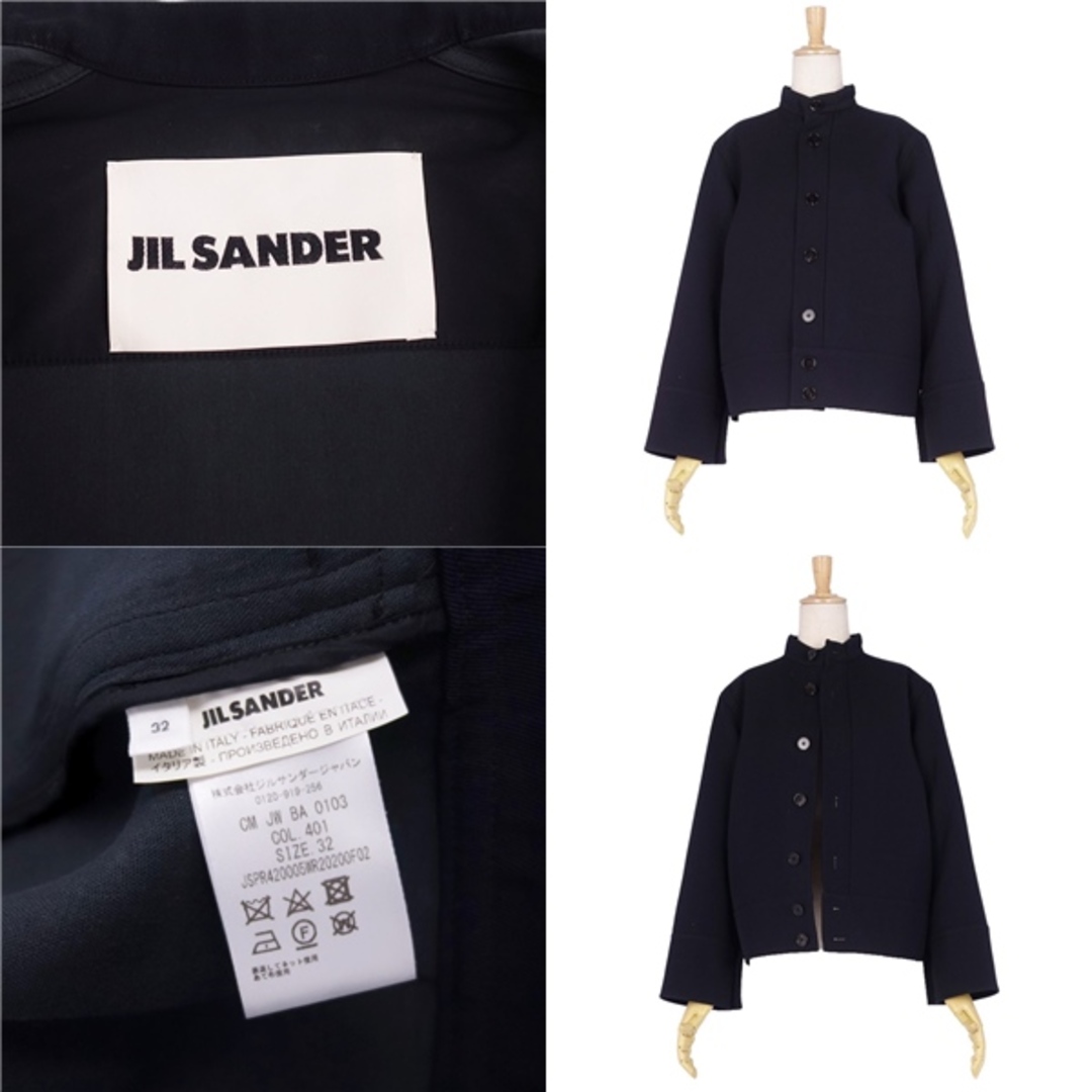 未使用　Jil Sander Navy コットンAラインワンピース　紺　XS