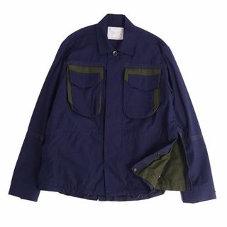 サカイ(sacai)の極美品 サカイ Sacai ジャケット 2022SS コットンウェザーミックスブルゾン ドローコード アウター メンズ 1(S相当) ネイビー(その他)