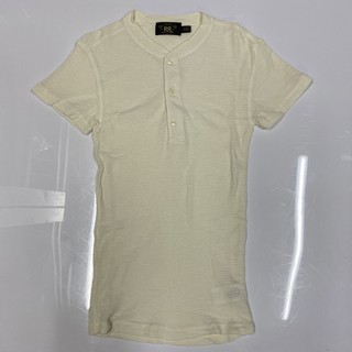 ラルフローレン(Ralph Lauren)のラルフローレン　サーマルシャツ　半袖　ホワイト　アイボリー系　r513(ポロシャツ)