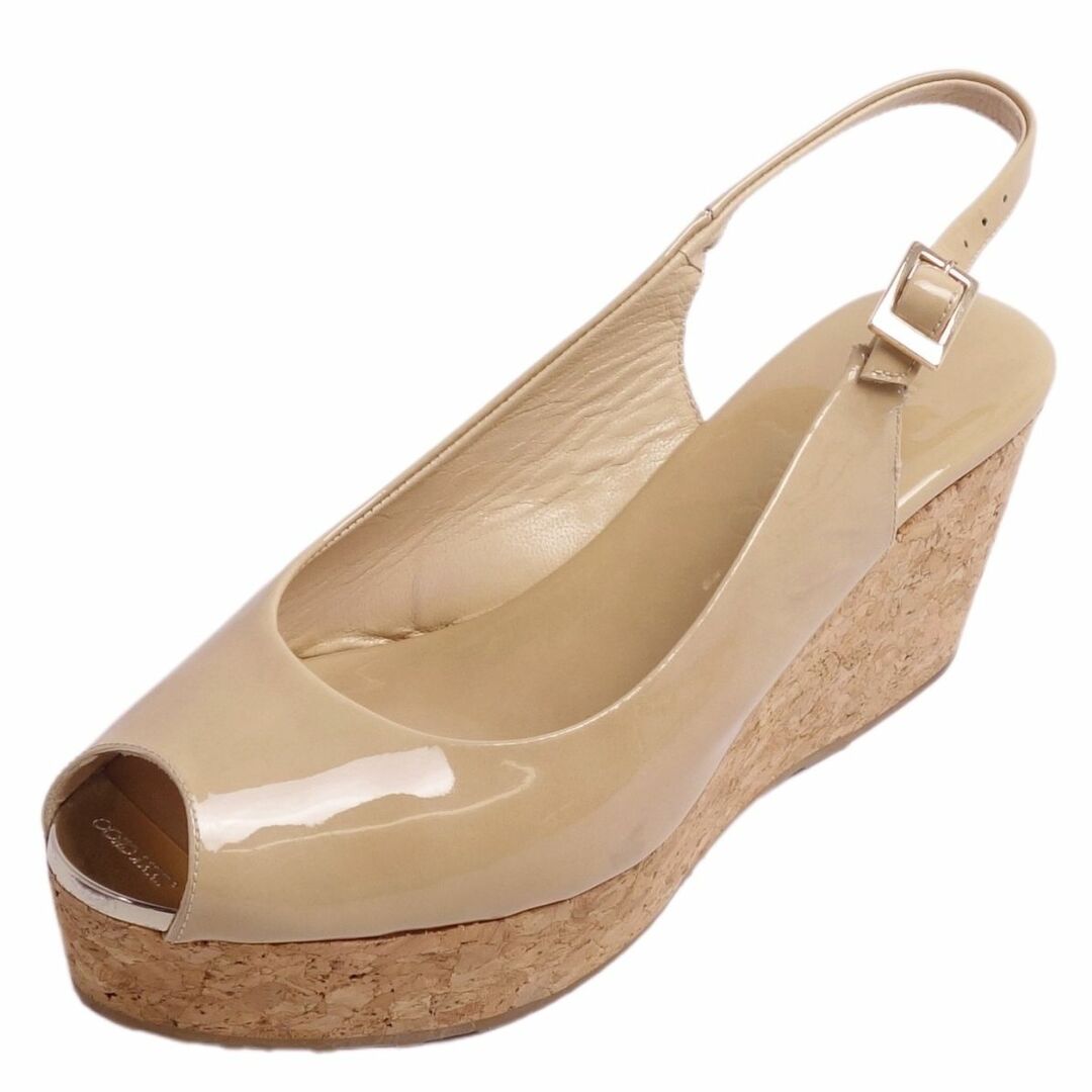 ジミーチュウ JIMMY CHOO パンプス ウェッジソール バックストラップ パテントレザー シューズ レディース 37(24cm相当) ベージュ | フリマアプリ ラクマ