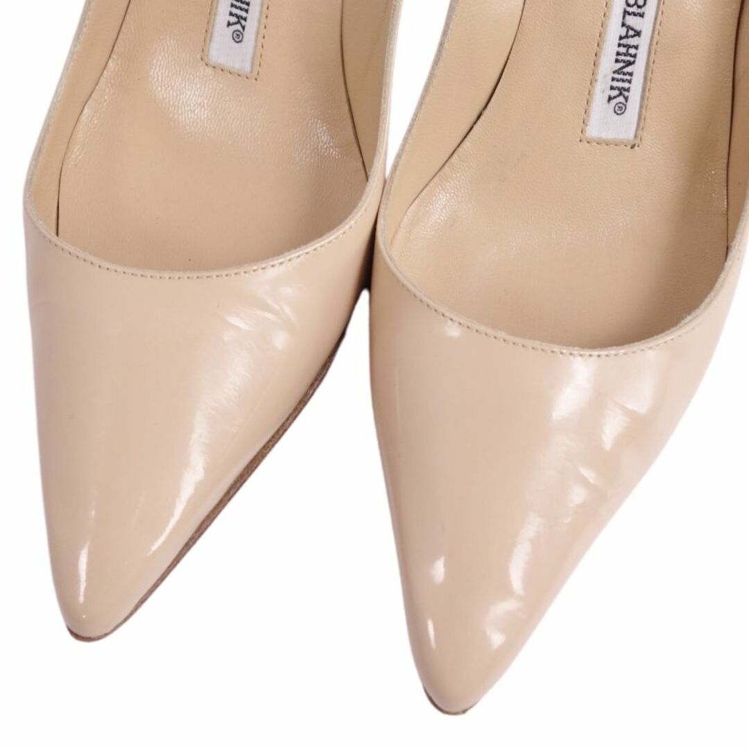 MANOLO BLAHNIK(マノロブラニク)のマノロ・ブラニク Manolo Blahnik パンプス ポインテッドトゥ カーフレザー ヒール シューズ 靴 レディース 33.5(20.5cm相当) ベージュ レディースの靴/シューズ(ハイヒール/パンプス)の商品写真