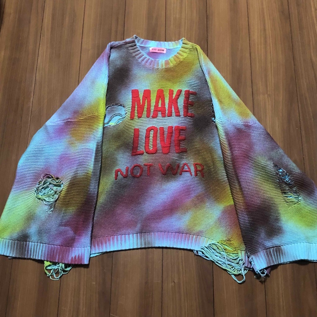 ALLEGE(アレッジ)のTTTMSW 23SS MAKE LOVE Damage Knit メンズのトップス(ニット/セーター)の商品写真