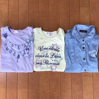 マザウェイズ(motherways)のマザウェイズ150  しまむらデニムシャツ150  女の子150まとめ売り(Tシャツ/カットソー)