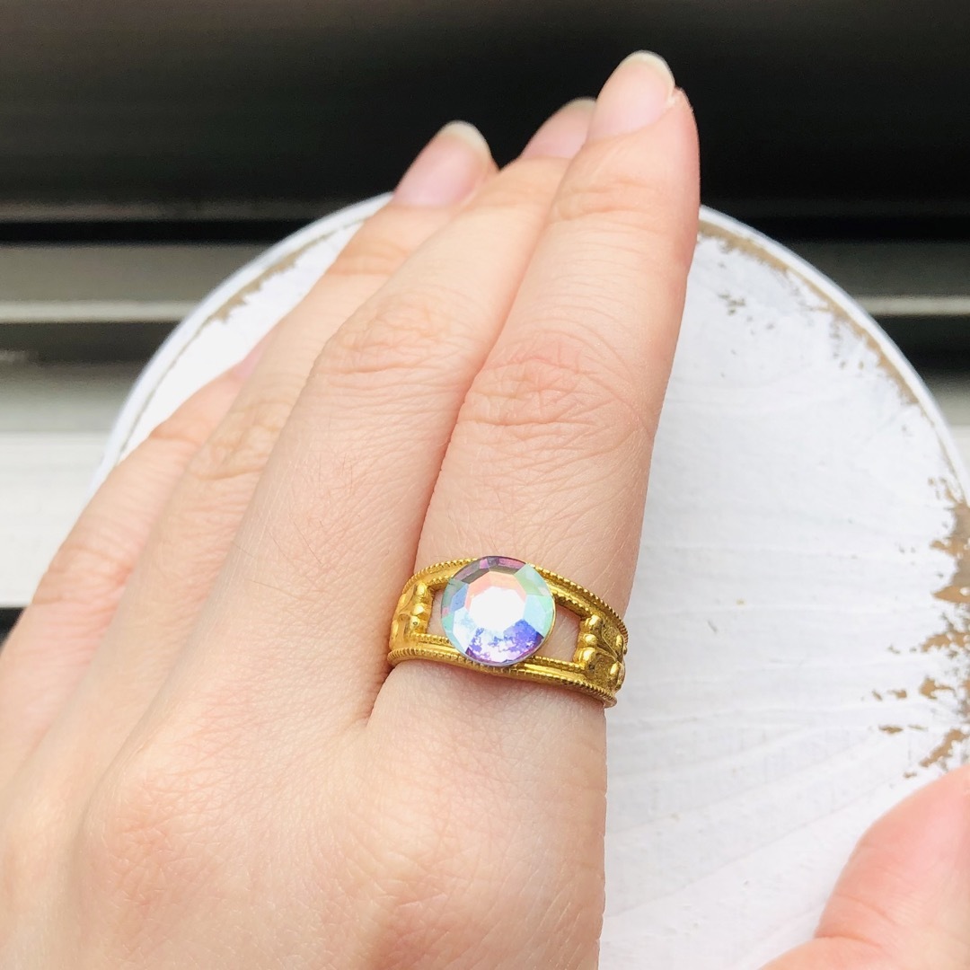 H.P.FRANCE(アッシュペーフランス)のキラキラ　ゴールド　調節可能　サイズ　可愛い　指輪　リング レディースのアクセサリー(リング(指輪))の商品写真