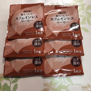 ユーシーシー(UCC)のucc カフェインレス　ワンドリップコーヒー　6杯　コク深め(コーヒー)