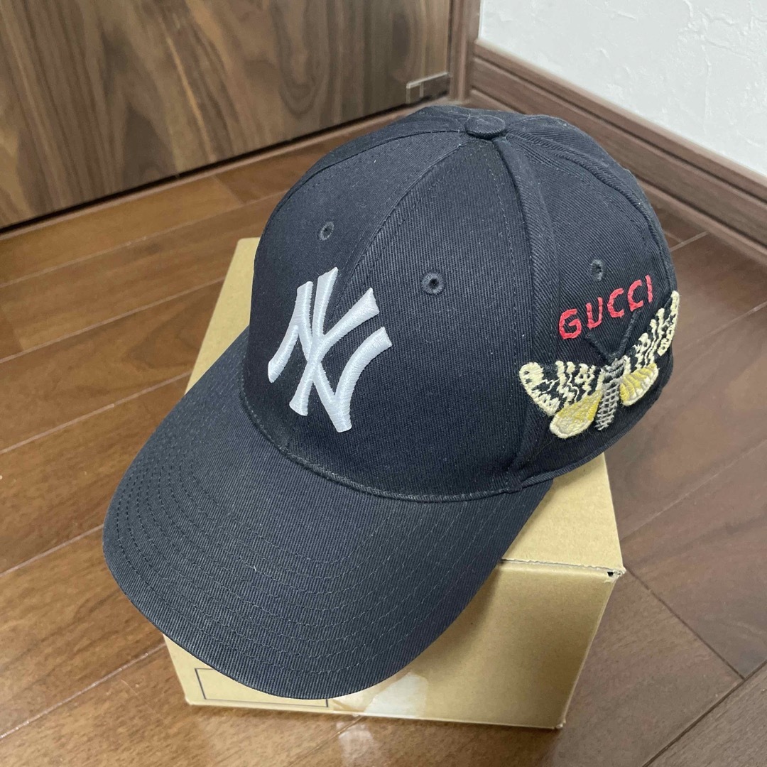 GUCCI ×ヤンキース　バタフライ　ベースボール　キャップ　帽子のサムネイル
