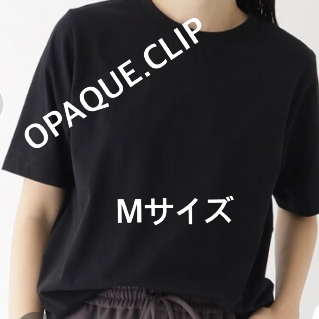 OPAQUE.CLIP(オペークドットクリップ)の3516 OPAQUE.CLIP ワールド Tシャツ ブラック M 新品未使用 レディースのトップス(Tシャツ(半袖/袖なし))の商品写真