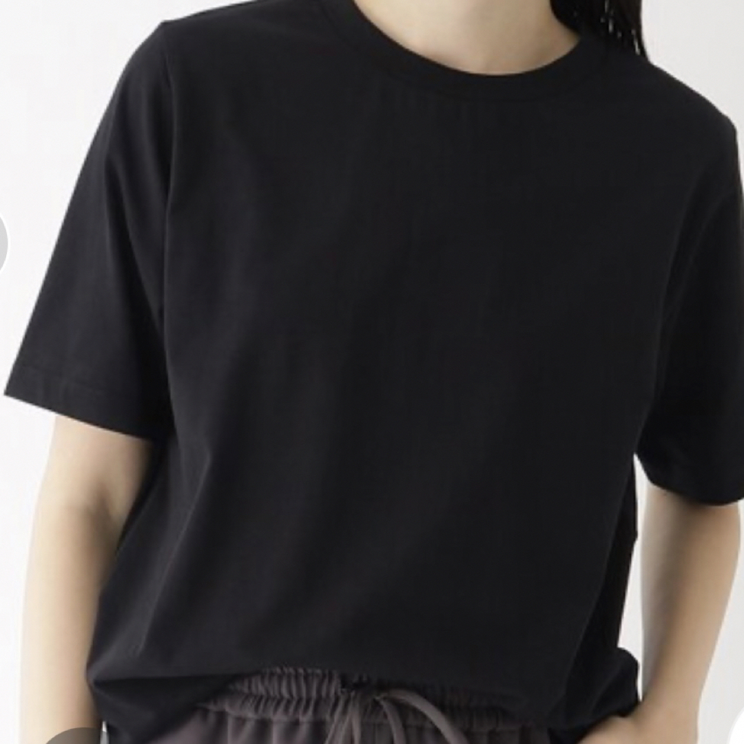 OPAQUE.CLIP(オペークドットクリップ)の3516 OPAQUE.CLIP ワールド Tシャツ ブラック M 新品未使用 レディースのトップス(Tシャツ(半袖/袖なし))の商品写真