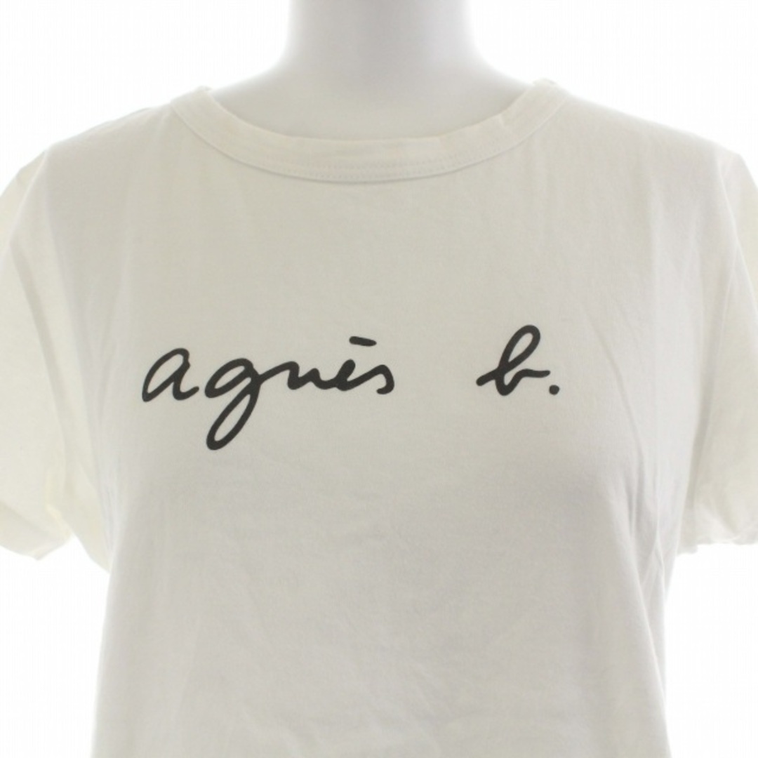 agnes b.(アニエスベー)のアニエスベー Tシャツ カットソー クルーネック ロゴ 半袖 T3 L 白 レディースのトップス(Tシャツ(半袖/袖なし))の商品写真
