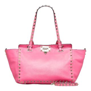 ヴァレンティノ(VALENTINO)のヴァレンティノ ロックスタッズ ハンドバッグ ショルダーバッグ 2WAY レザー レディース VALENTINO 【219-03903】(ハンドバッグ)