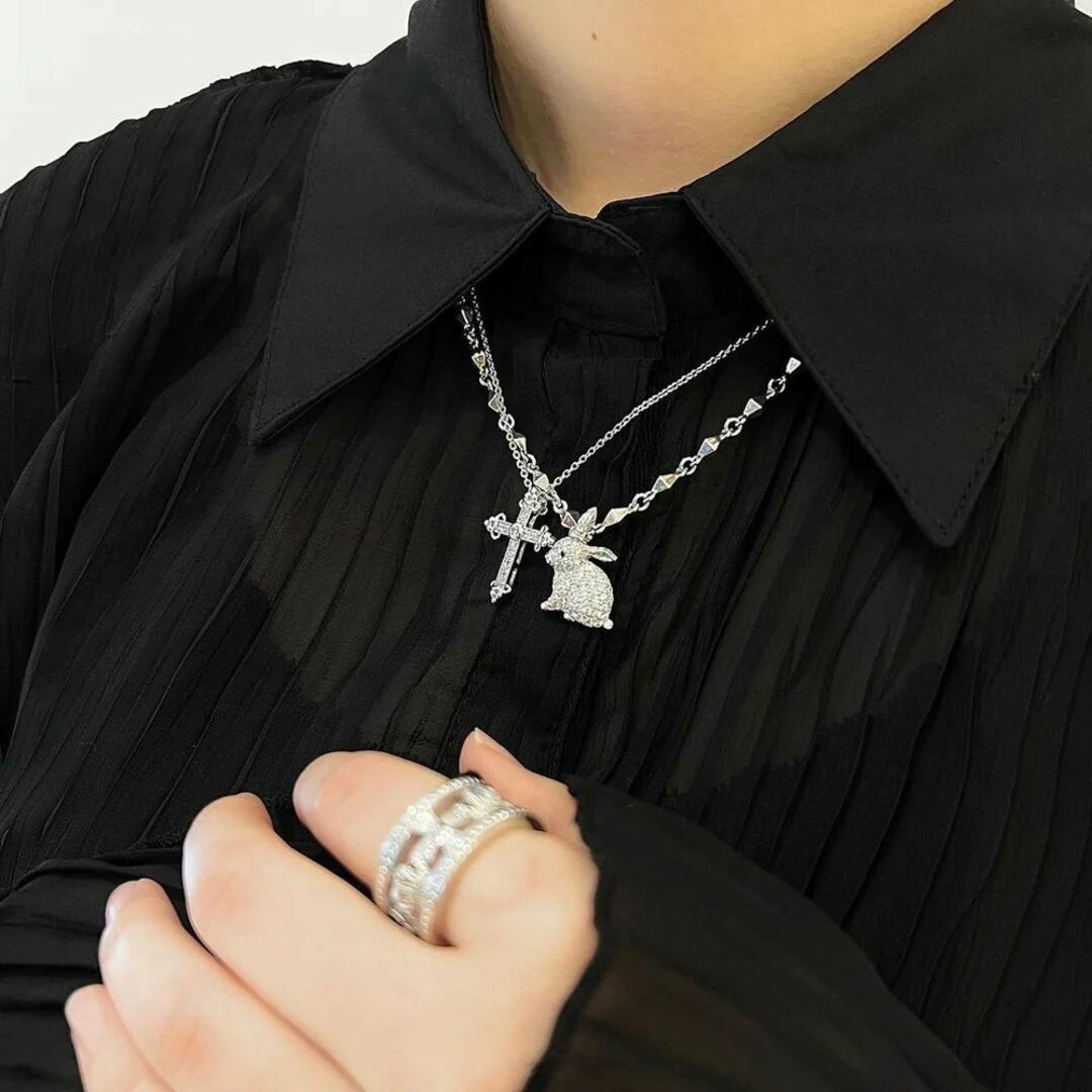 定価5.1万☆Justin Davisスターチャーム付ダイヤネックレス ゴールド