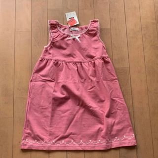 新品　タグ付　ノースリーブ　ワンピース　110cm  子供服　夏服　2(ワンピース)