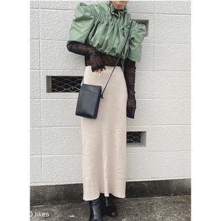 GHOSPELL - 【GHOSPELL】Reed Faux Leather Cropped Topの