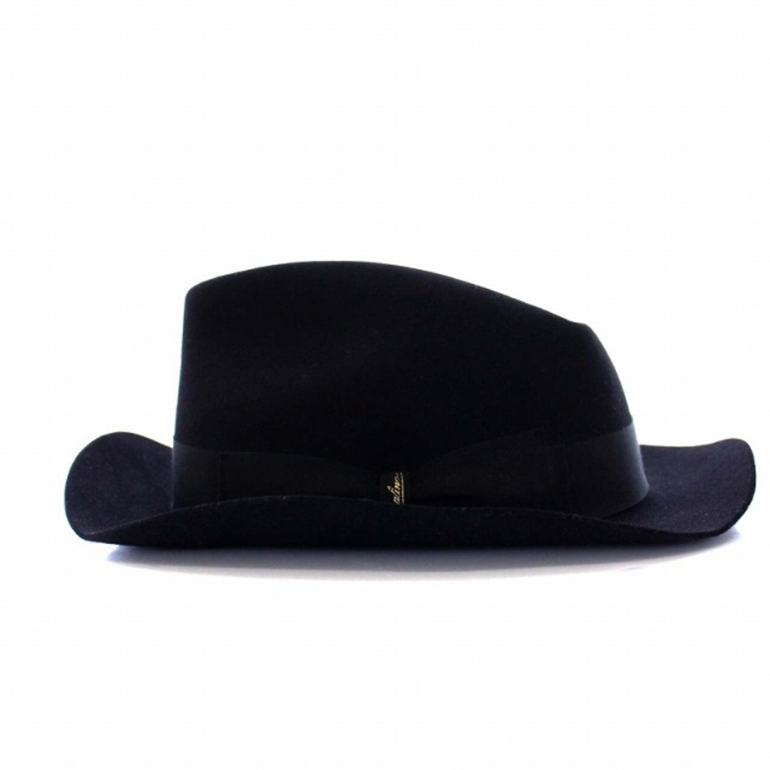 Borsalino(ボルサリーノ)のボルサリーノ Borsalino フェルトハット 中折れ帽 リボン 59 黒 レディースの帽子(その他)の商品写真