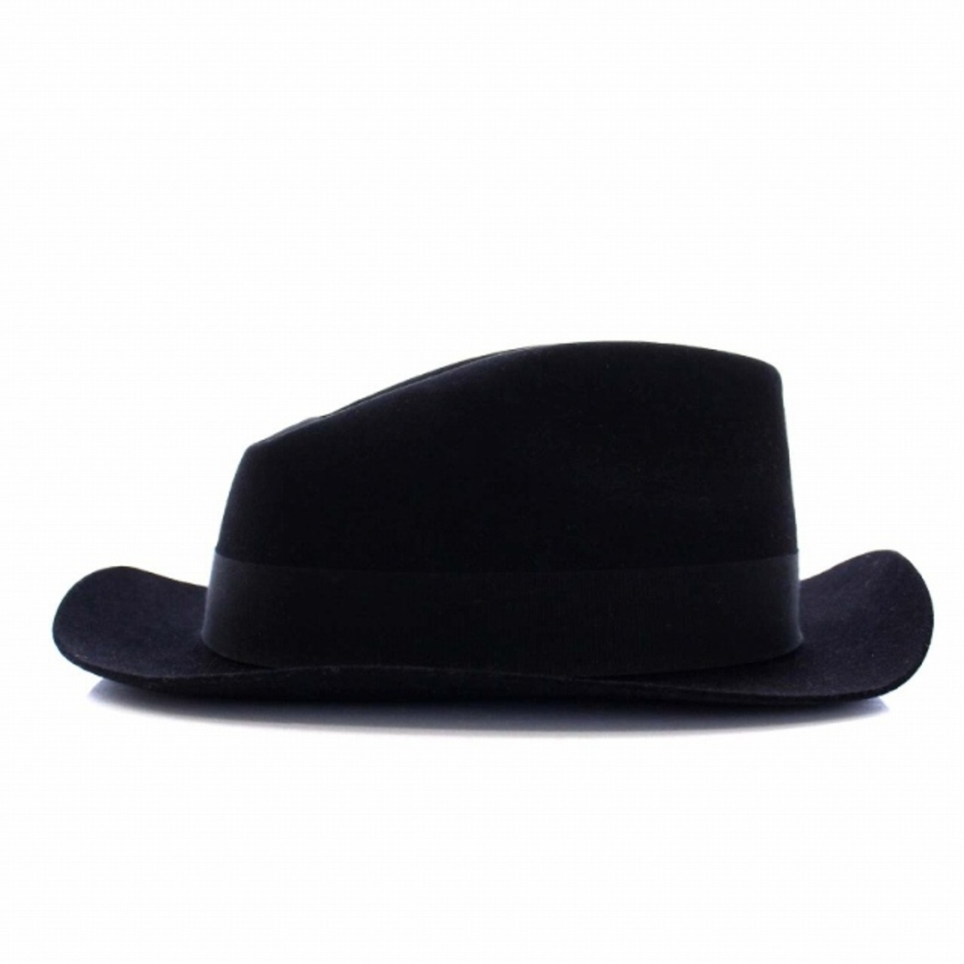 Borsalino(ボルサリーノ)のボルサリーノ Borsalino フェルトハット 中折れ帽 リボン 59 黒 レディースの帽子(その他)の商品写真