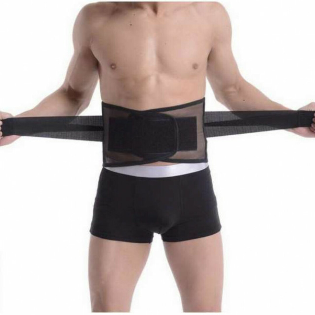 腰痛ベルト XL サポーター 腰ベルト 骨盤 ブラック 平置長約112cm 腰痛