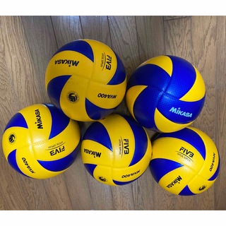 ミカサ(MIKASA)のミカサ バレーボール 検定4号球 MVA400 5個　袋付き(バレーボール)