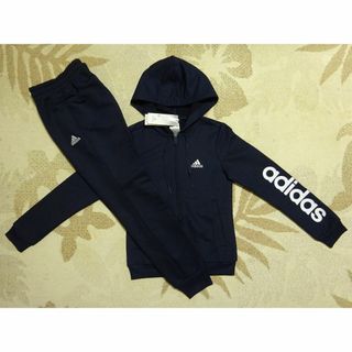 アディダス(adidas)の新品 アディダス S 快適!! 袖プリントが大人気!!フード付きジャージ上下 紺(セット/コーデ)