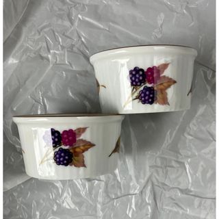 ロイヤルウースター(Royal Worcester)の英国王室御用達　ROYAL WORCESTER EVESHAM ココット　×2 (食器)