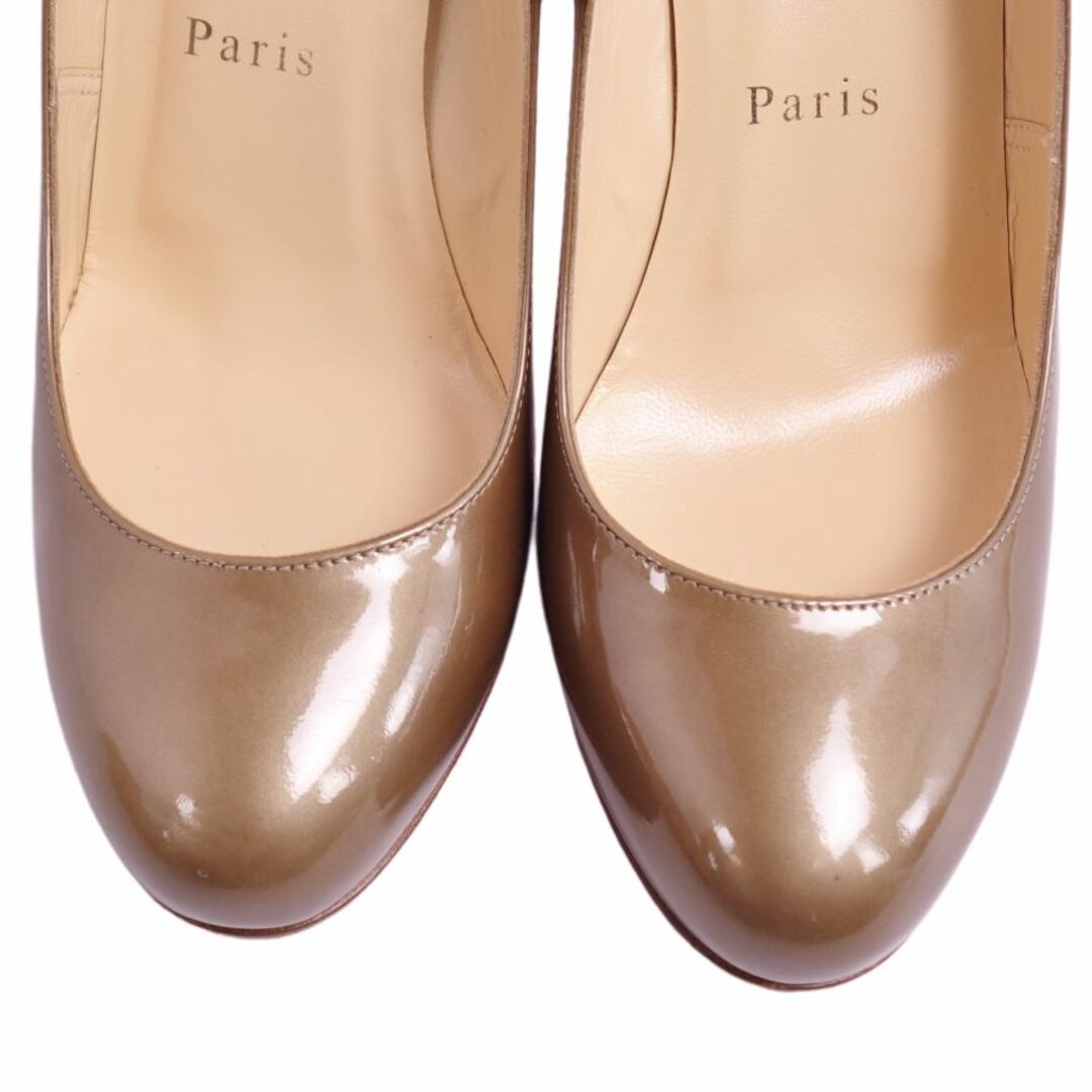 クリスチャンルブタン Christian Louboutin パンプス パテントレザー ヒール シューズ 靴 レディース 37(24cm相当) ベージュ
