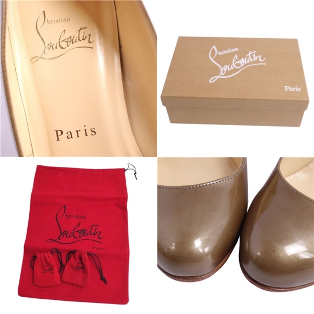 Christian Louboutin(クリスチャンルブタン)のクリスチャンルブタン Christian Louboutin パンプス パテントレザー ヒール シューズ 靴 レディース 37(24cm相当) ベージュ レディースの靴/シューズ(ハイヒール/パンプス)の商品写真