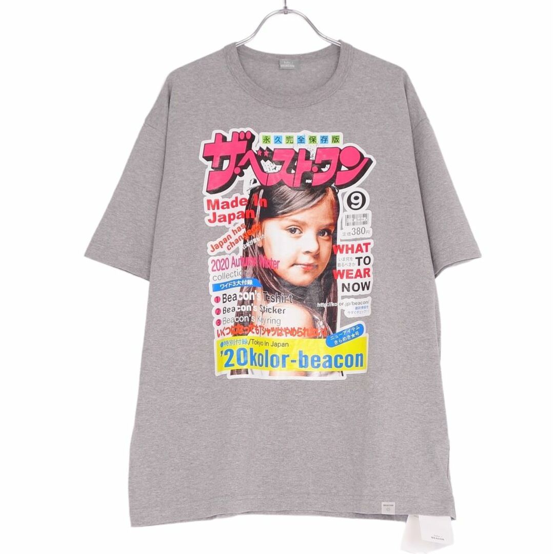 未使用 カラービーコン kolor BEACON Tシャツ カットソー ザ ベストワン プリント コットン トップス メンズ 1(S相当) グレー