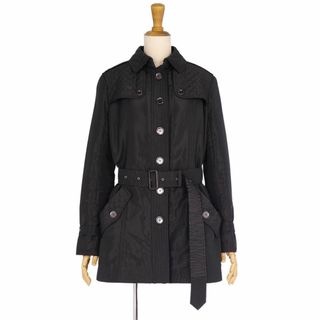 バーバリー(BURBERRY)の美品 バーバリー ロンドン BURBERRY LONDON コート ベルト付き ポリエステル アウター レディース 38(M相当) ブラック(その他)