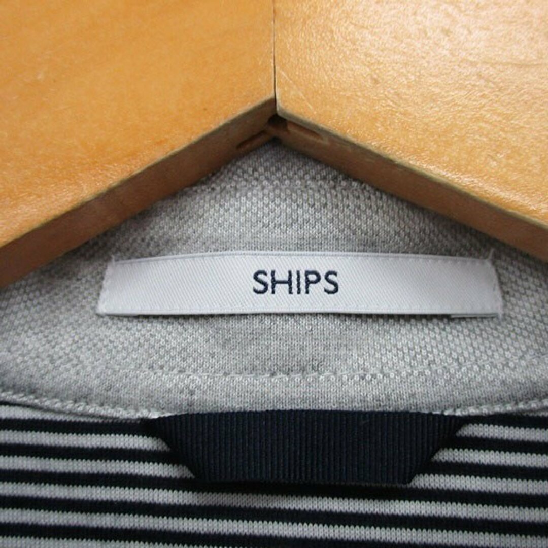 SHIPS(シップス)のシップス SHIPS ポロシャツ 半袖 コットン イカリマーク S グレー 灰 メンズのトップス(ポロシャツ)の商品写真