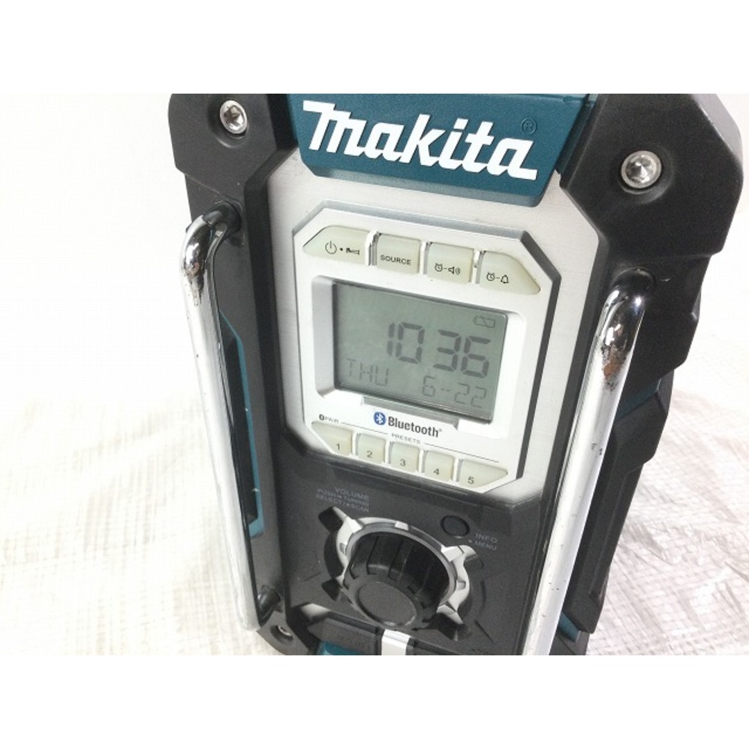 ☆t品☆makita マキタ 7.2-18V 充電式ラジオ MR108 Bluetooth搭載 純正バッテリー1個 BL1860B(18V 6.0Ah) ACアダプター付 73904