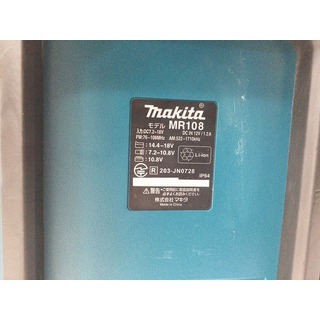 ☆t品☆makita マキタ 7.2-18V 充電式ラジオ MR108 Bluetooth搭載 純正バッテリー1個 BL1860B(18V 6.0Ah) ACアダプター付 73904