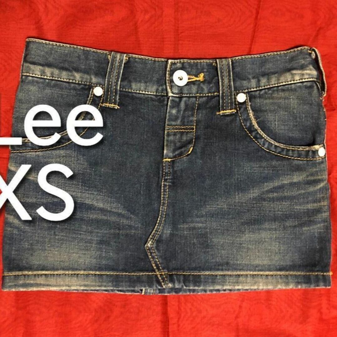 Lee(リー)の古着　Lee　デニム　ミニスカート　XS レディースのスカート(ミニスカート)の商品写真