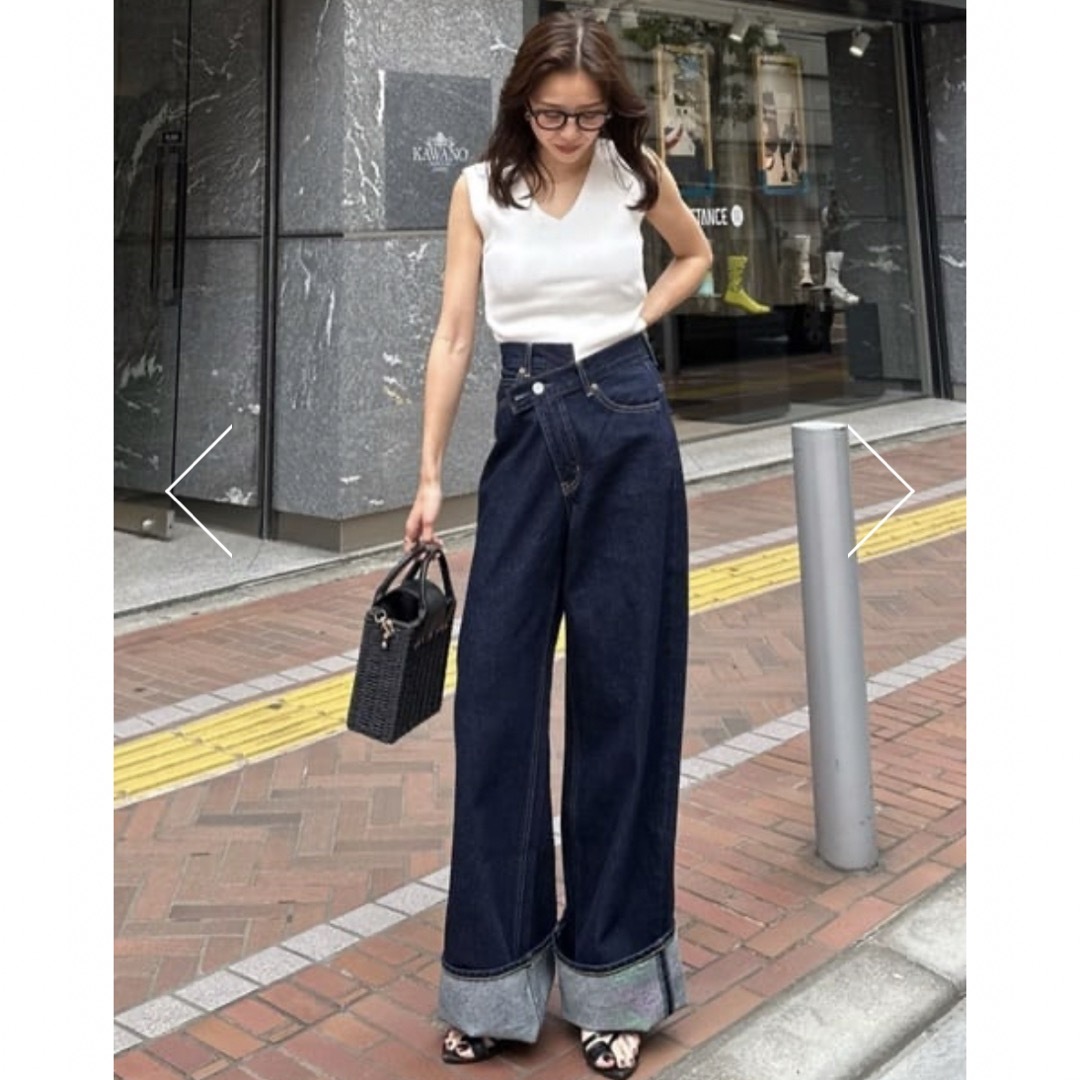 moussy - MOUSSY CROSS WAIST WIDE STRAIGHTの通販 by n&k｜マウジー ...