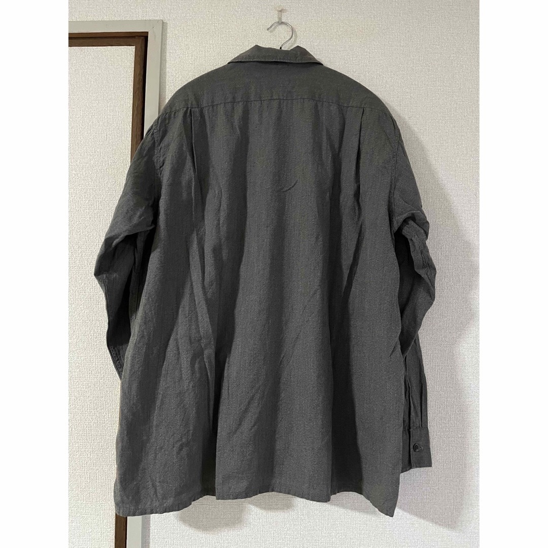 COMOLI ヨリ杢オープンカラーシャツ size2