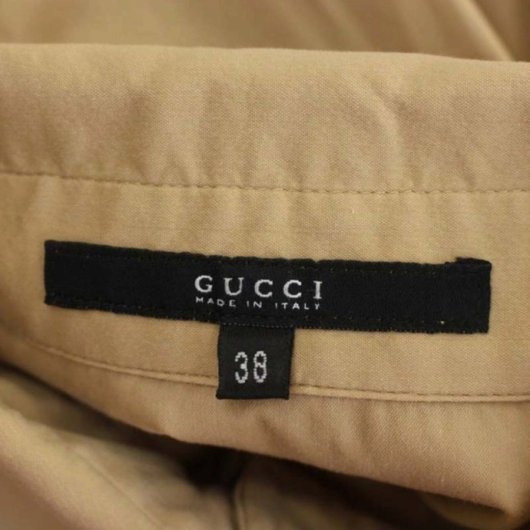 Gucci(グッチ)のグッチ GUCCI コットンシャツ 長袖 ストレッチ 38 ベージュ レディースのトップス(シャツ/ブラウス(長袖/七分))の商品写真