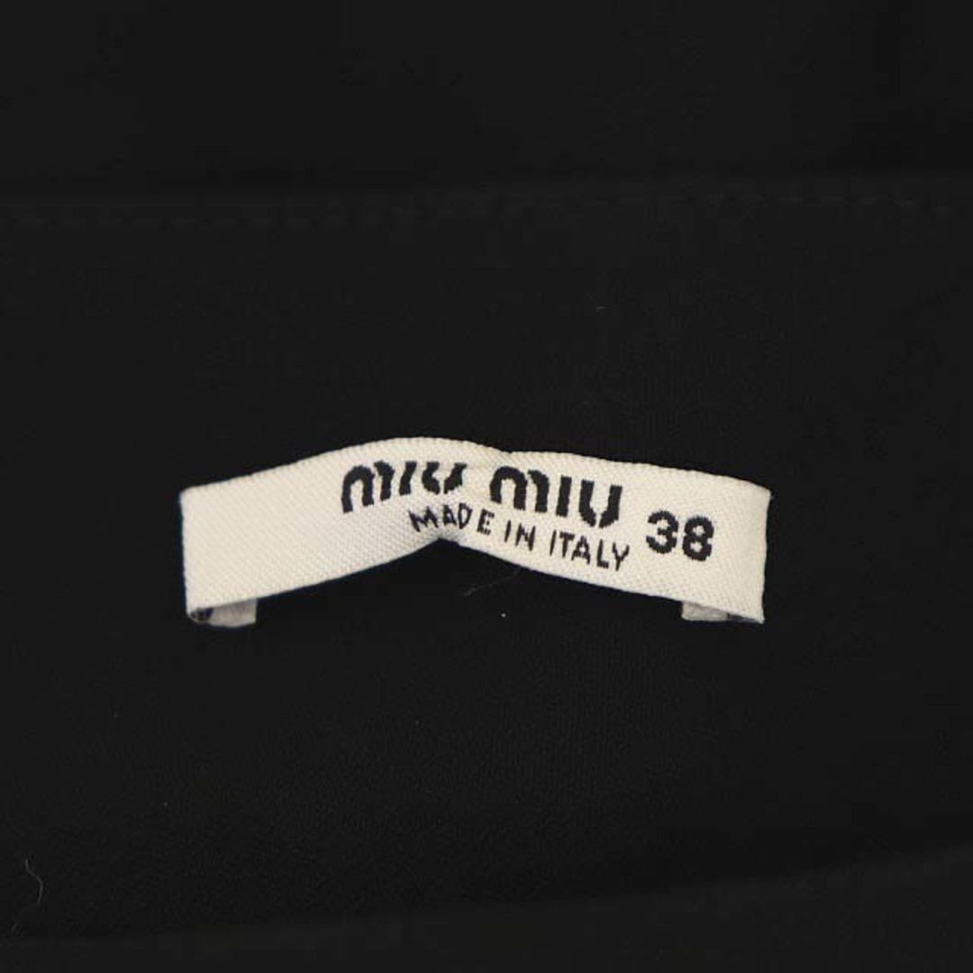 miumiu(ミュウミュウ)のミュウミュウ フリル 台形スカート ミニ 38 黒 ブラック /HS ■OS レディースのスカート(ミニスカート)の商品写真