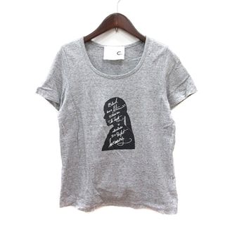 アザー(other)のシー C+ カットソー Tシャツ クルーネック プリント 半袖 38 グレー(Tシャツ(半袖/袖なし))