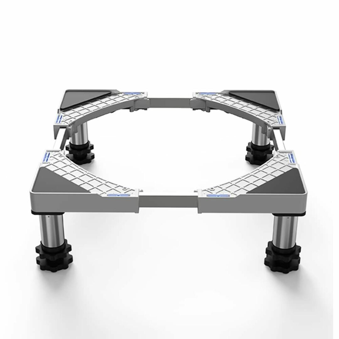 洗濯機 台 冷蔵庫置き台 18~21CM高度調節 ステインレス製 防振パッド付き約500kg安定性アップ