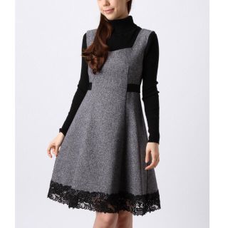 ジルバイジルスチュアート(JILL by JILLSTUART)のジルスチュアート 裾レースノースリーブワンピース(ひざ丈ワンピース)