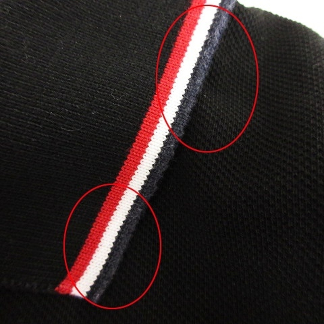 MONCLER(モンクレール)のモンクレール ポロシャツ カットソー 半袖 ワッペン ワンポイント 黒 L メンズのトップス(ポロシャツ)の商品写真