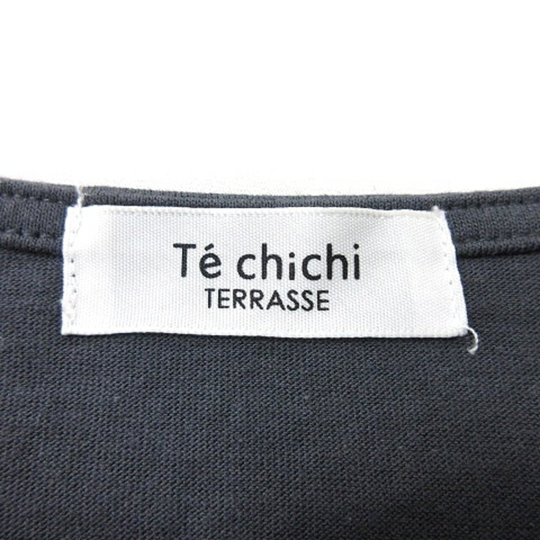 Techichi(テチチ)のテチチ カットソー Tシャツ クルーネック プリント 半袖 F グレー ■MO レディースのトップス(Tシャツ(半袖/袖なし))の商品写真