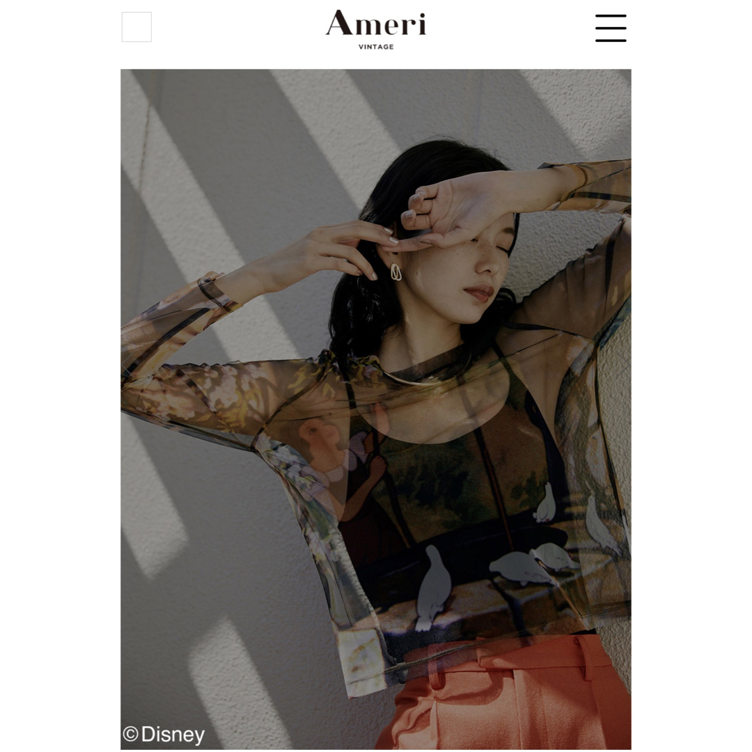 Ameri Snow White/SHEER TOP 1