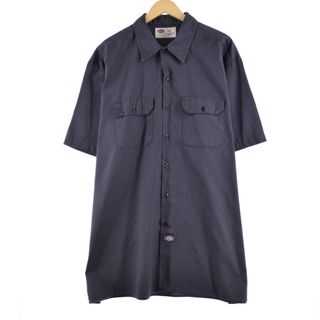 ディッキーズ(Dickies)の古着 ディッキーズ Dickies 半袖 ワークシャツ メンズXXL /eaa345283(シャツ)